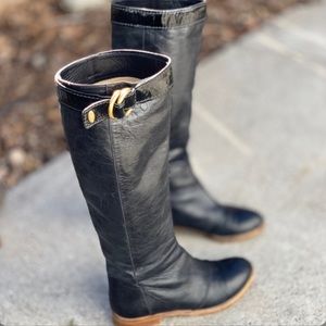 Chloé Black Leather Riding Boots